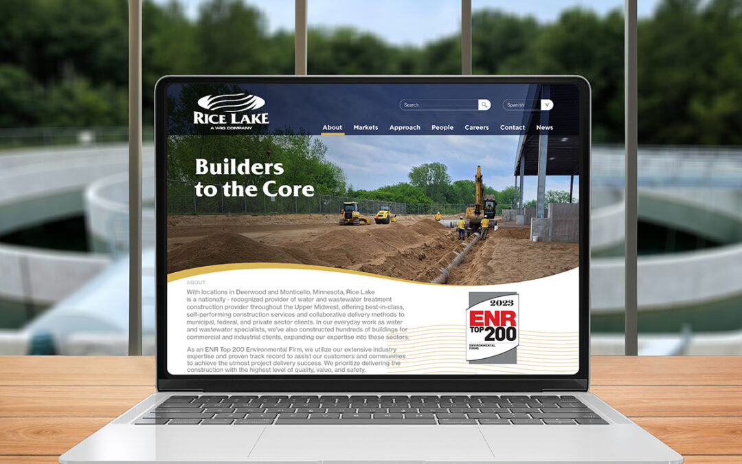 New Rice Lake Construction Website Announcement Graphic